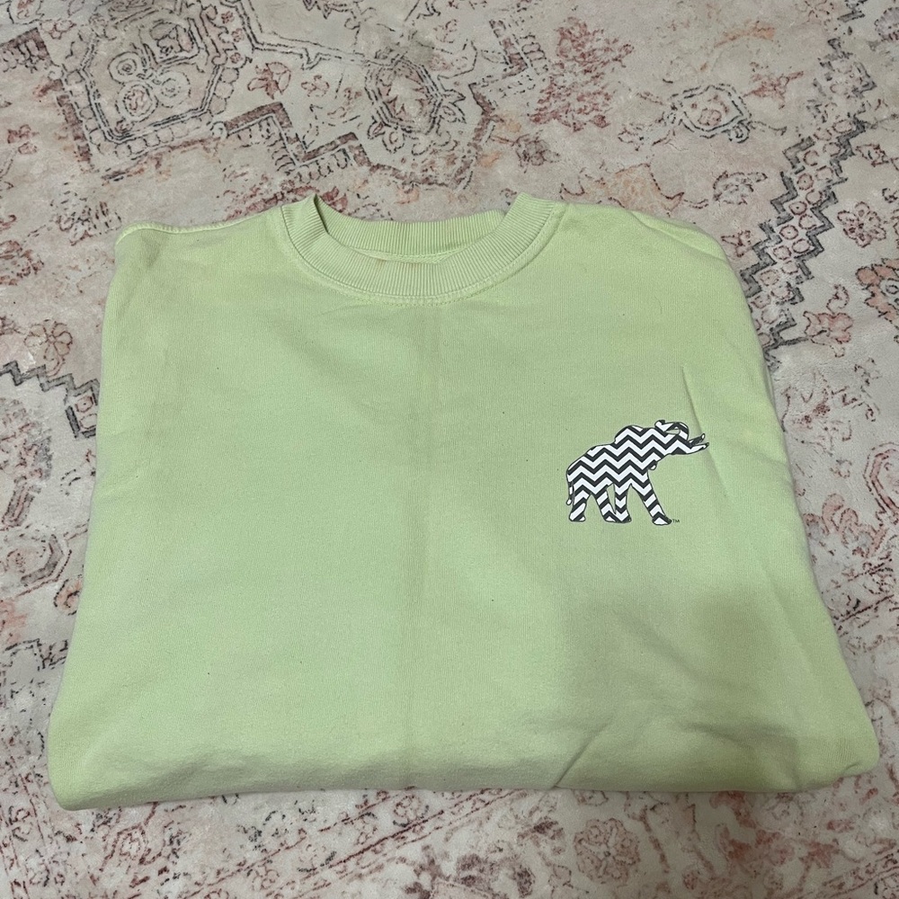 Tuskwear Alabama Light Green and Stripped Crewneck Sweatshirt